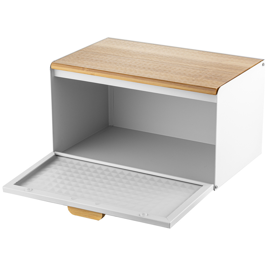 Zestaw kuchenny chlebak i 3 pojemniki na kawę herbatę cukier Florina Cube biały