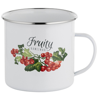 Zestaw kubków emaliowanych Emalia Polska Pleszew Kalina 9cm; 12 cm | 500 ml; 1,25 l