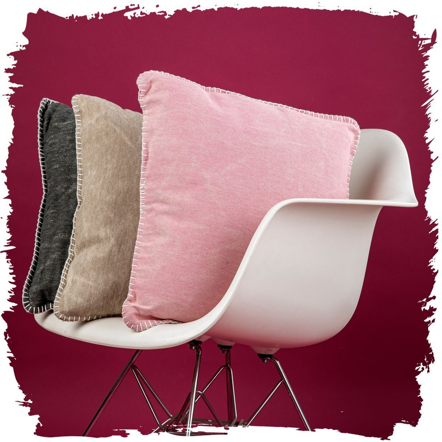 Poduszka Unique Living Jeans 45 x 45 cm beżowa Miss Lucy