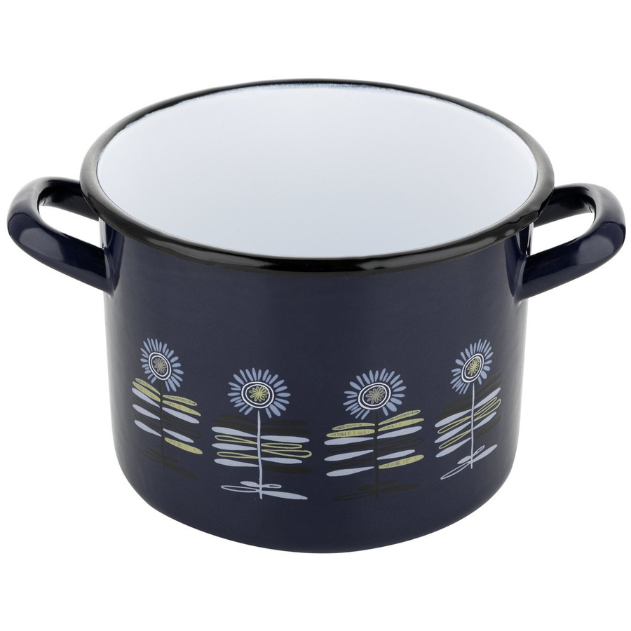 Komplet garnków emaliowanych prostych Emalia Polska Pleszew Polino 5 sztuk