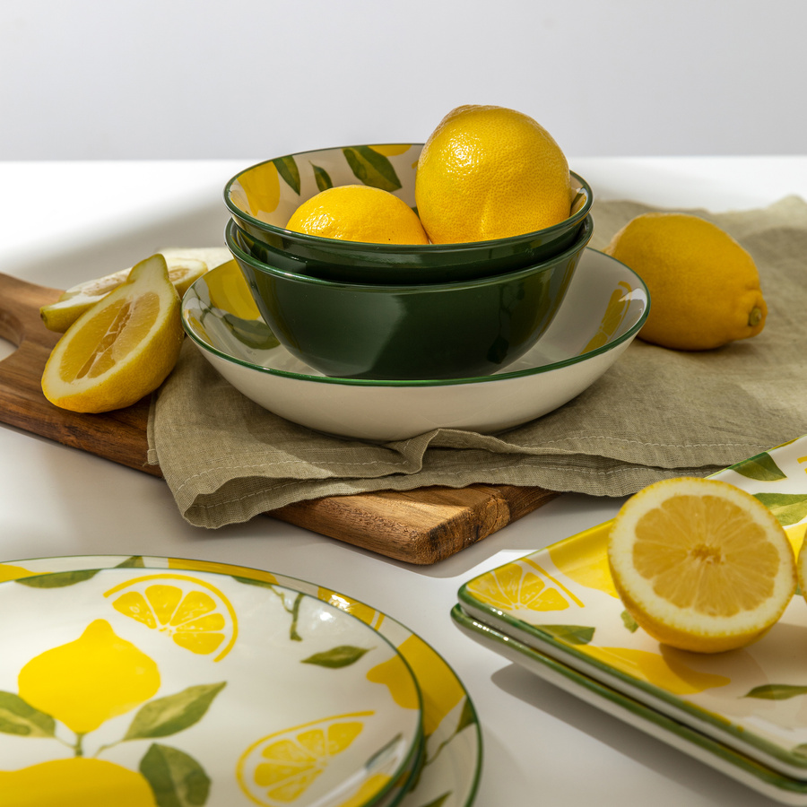 Talerz podłużny porcelanowy Florina Limoncella 25x16x3 cm