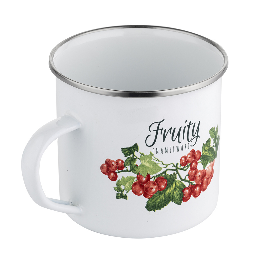 Kubek emaliowany Emalia Polska Pleszew Kalina 9 cm 500 ml