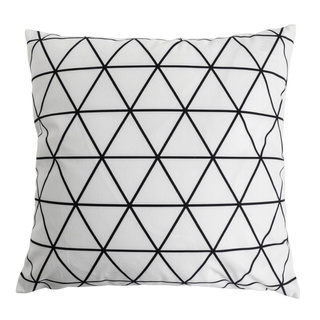 Poszewka na poduszkę w paski Miss Lucy Geometric 40x40 cm biała