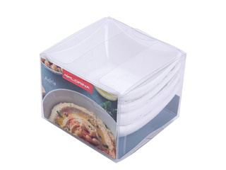 Komplet 4 salaterek miseczek porcelanowych Florina Adria 7,5x7,5x2,5 cm