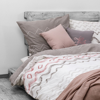 Komplet pościeli Miss Lucy Dolce Vita Zig Zag 220 x 200 cm, 2 x 70 x 80 cm