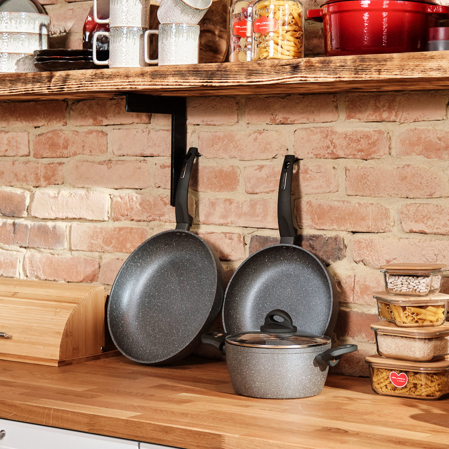 Zestaw garnków i patelni Lava Stone by Mateusz Gessler 2,4 l i 4 l i 26 cm