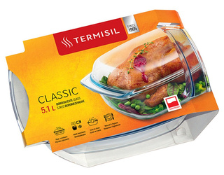 Naczynie żaroodporne Termisil gładkie prostokątne 5,1 l