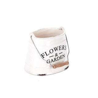 Doniczka ceramiczna Florina Decor Flowers Garden 13 cm biała