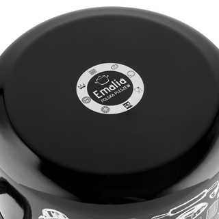 Garnek emaliowany prosty Kitchen Black 16cm 2,1l