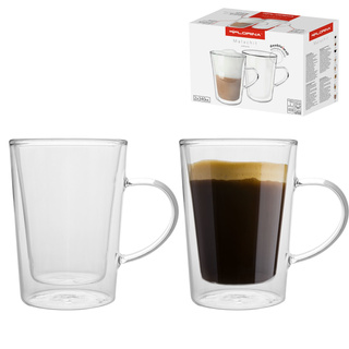 Szklanki termiczne z uchem Florina Malachit 340 ml, 2 sztuki