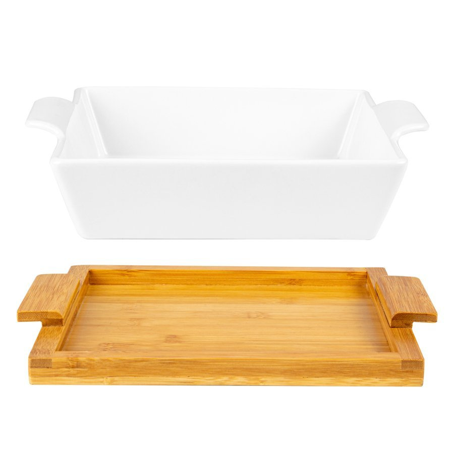 Naczynie ceramiczne na podstawie bambusowej Florina Modeno kwadratowe 26