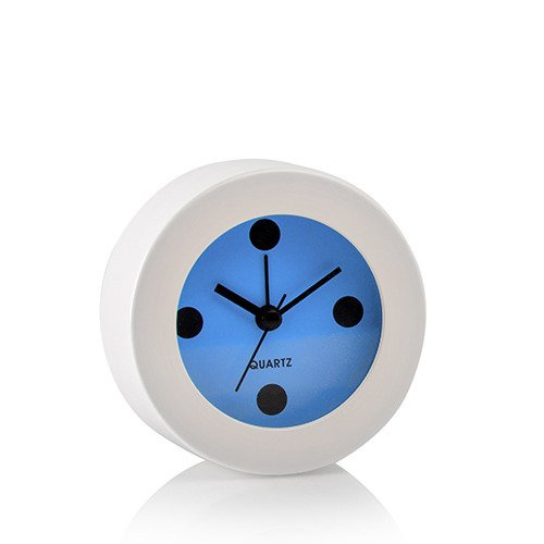 Zegar z budzikiem dla dzieci / młodzieży Punkto niebieski zasilany baterią Florina