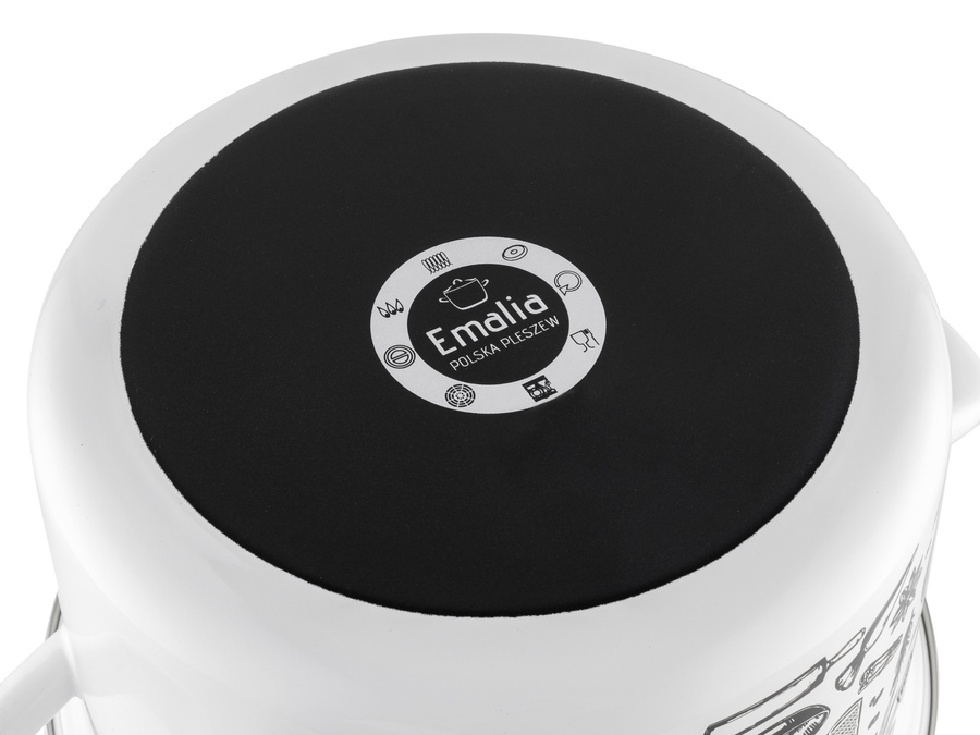 Garnek emaliowany Kitchen White 18cm 3l