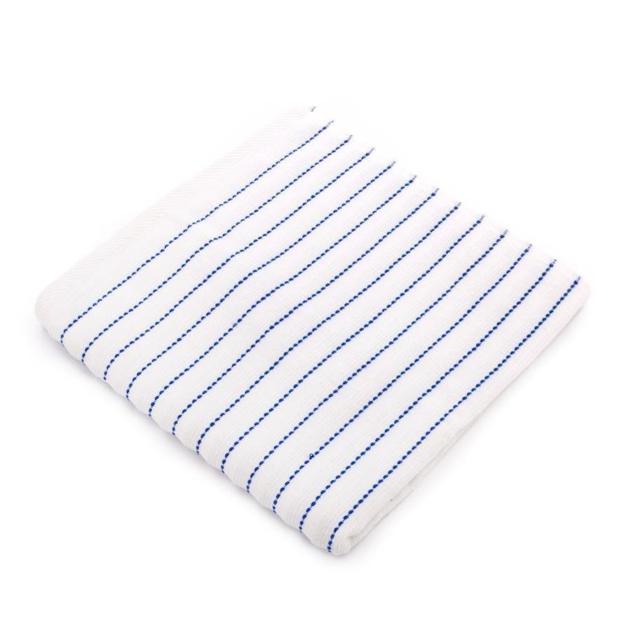 Ręcznik Miss Lucy Napa 70 x 140 cm biały kobaltowe paski