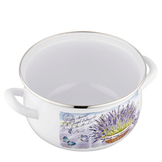 Garnek emaliowany Emalia Polska Pleszew Lavanda 22 cm 5,3 l