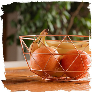 Kosz na owoce druciany Florina Altopiano miedziany