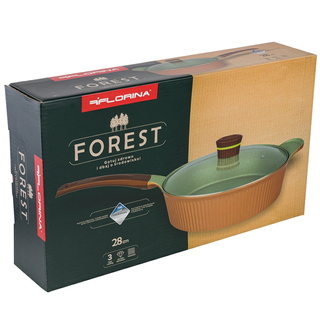 Patelnia aluminiowa Florina Forest z pokrywą 28 cm