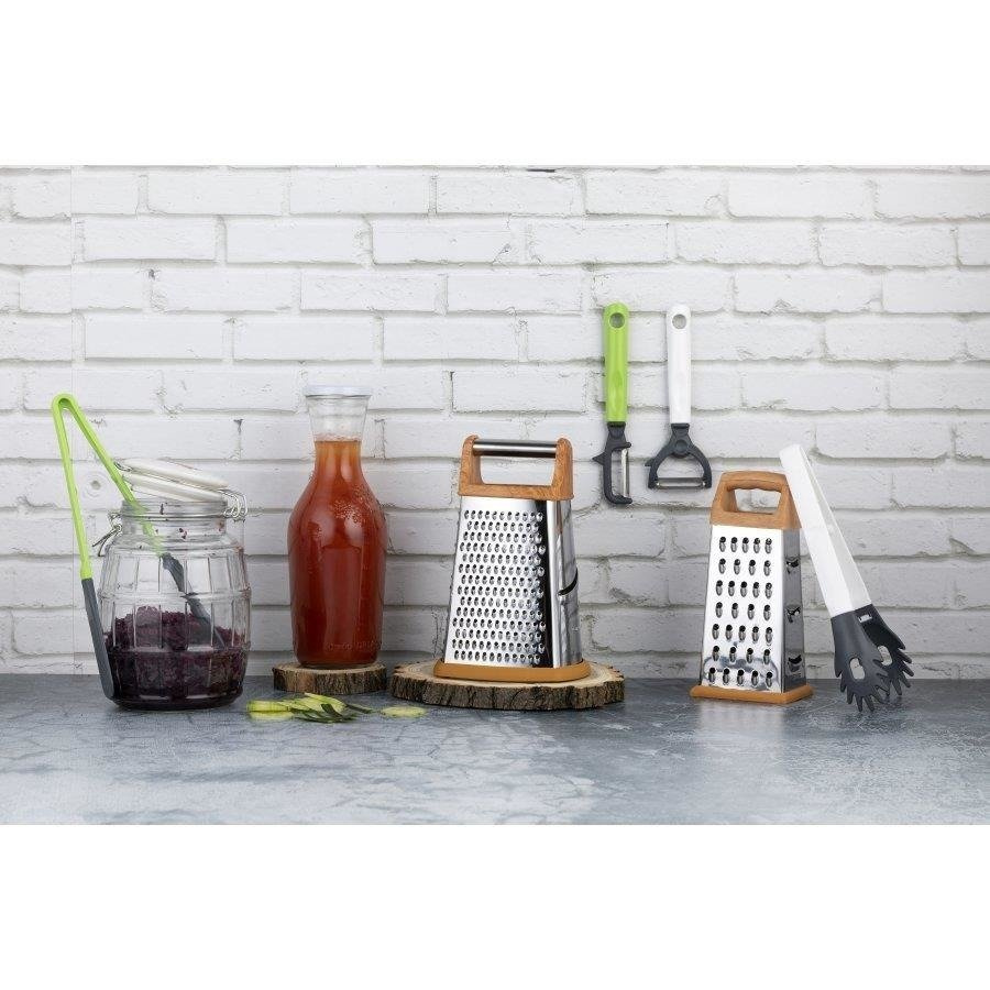 Tarka Florina Rubio czworoboczna ze stali nierdzewnej prosta drewno 22 cm