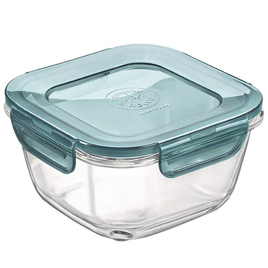 Zestaw pojemników do żywności Bormioli Rocco Frigoverre Evolution 12x12 cm; 18x14 cm; 18x18 cm; 14 cm