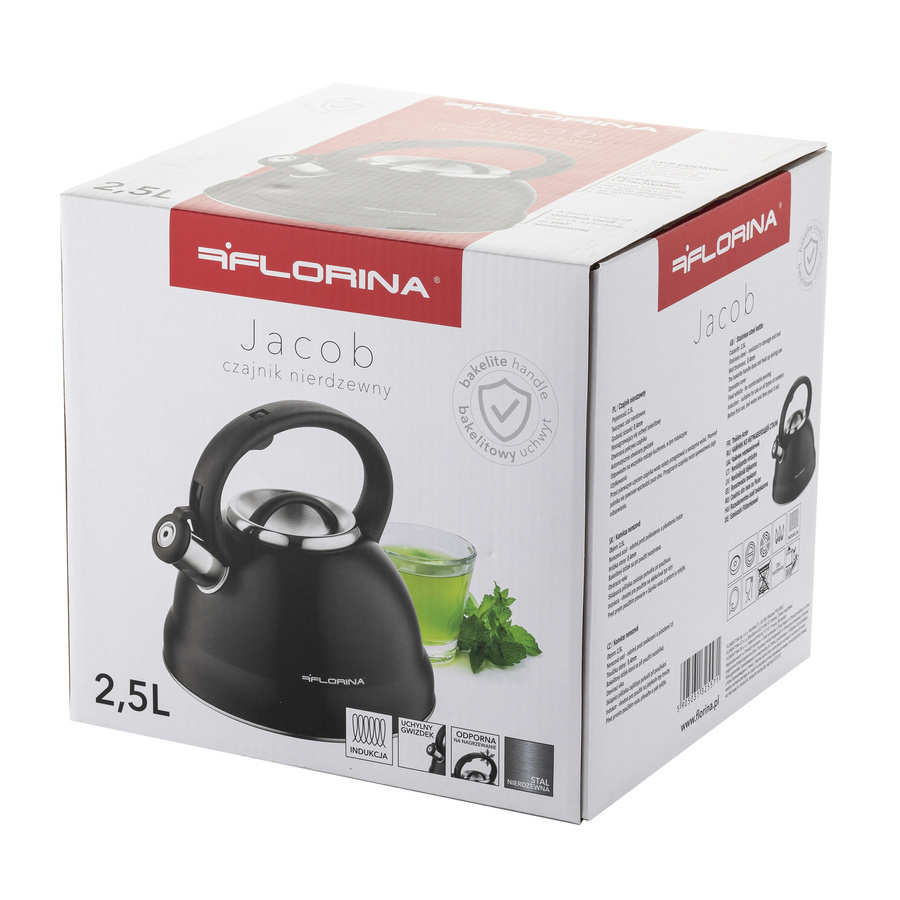 Czajnik nierdzewny Florina Jacob 2,5 l czarny