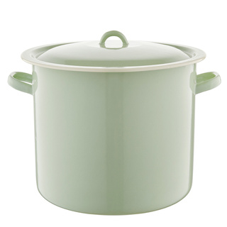 Garnek emaliowany Emalia Polska Pleszew gładki zielony 8 l