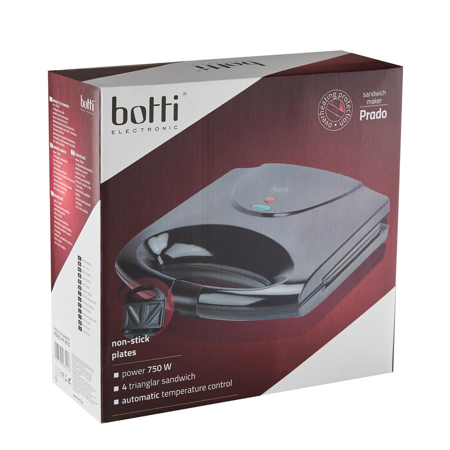 Sandwicher opiekacz do kanapek Botti Electronic Prado 750 W czarny