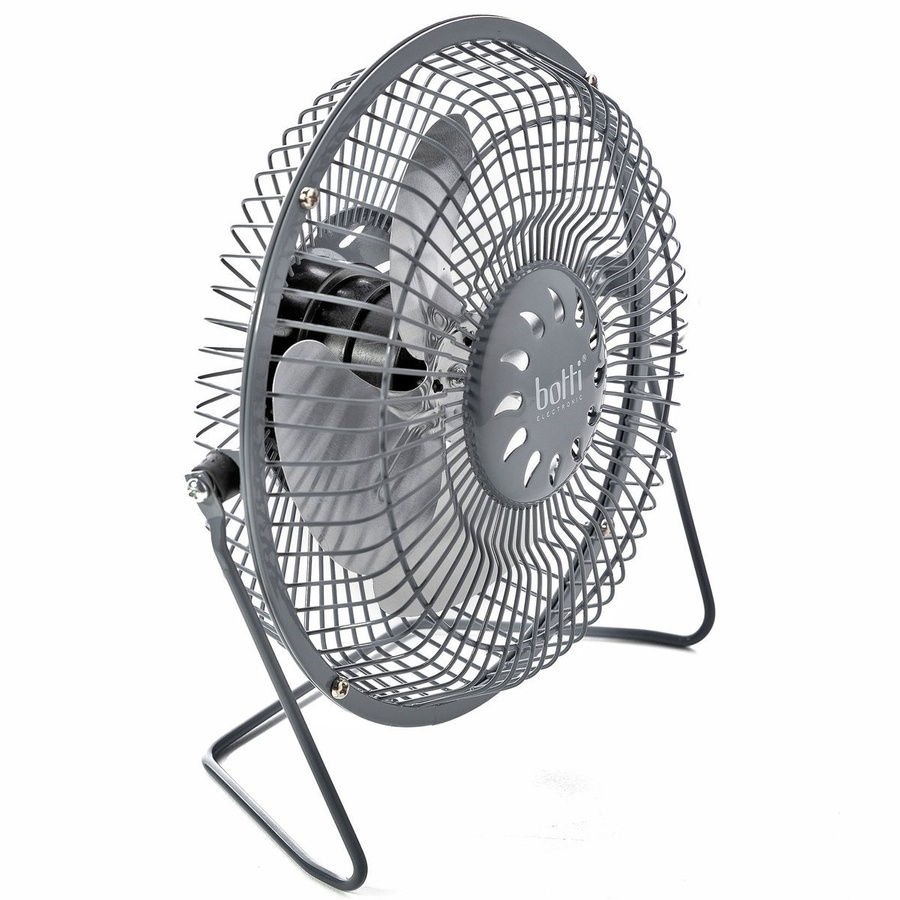 Mini wentylator biurkowy USB Botti Electronic Zeffir szary 15 cm moc 2,5 W