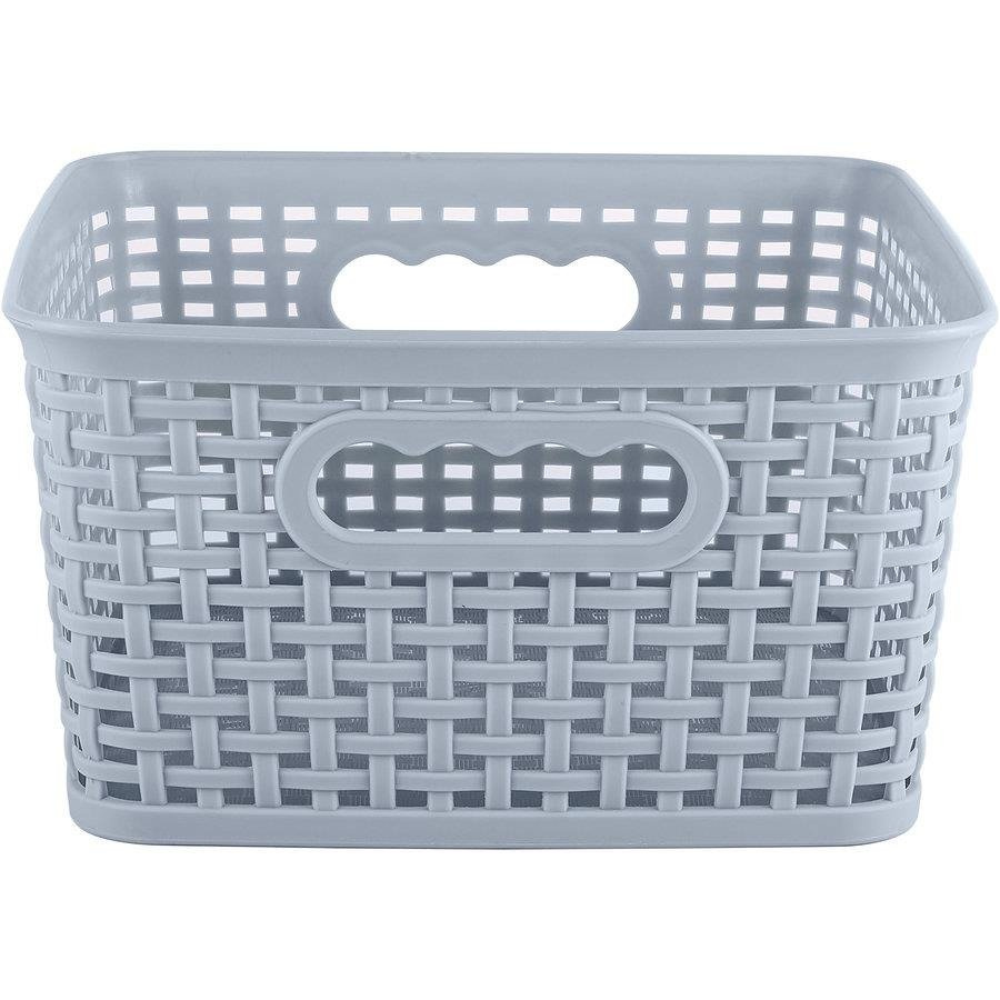 Koszyk Praktyczna Rattan Classic niebieski kwadratowy 4,5 l