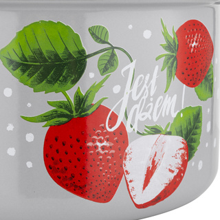 Garnek emaliowany Emalia Polska Pleszew Dżem 22 cm 5,3 l