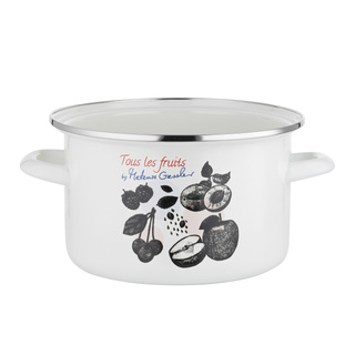 Garnek emaliowany Emalia Polska Pleszew Fruits by Mateusz Gessler 20 cm 3,75 l