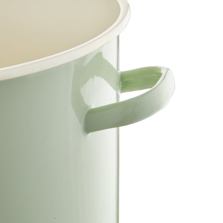 Garnek emaliowany Emalia Polska Pleszew gładki zielony 8 l