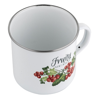 Kubek emaliowany Emalia Polska Pleszew Kalina 12 cm 1,25 l