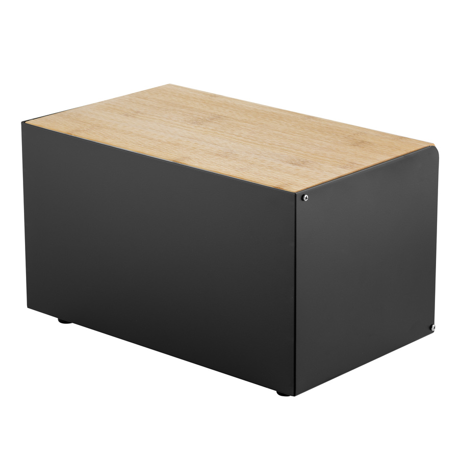 Zestaw kuchenny chlebak i 3 pojemniki na kawę herbatę cukier Florina Cube czarny