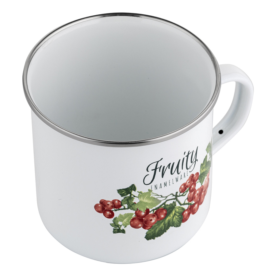 Zestaw kubków emaliowanych Emalia Polska Pleszew Kalina 9cm; 12 cm | 500 ml; 1,25 l