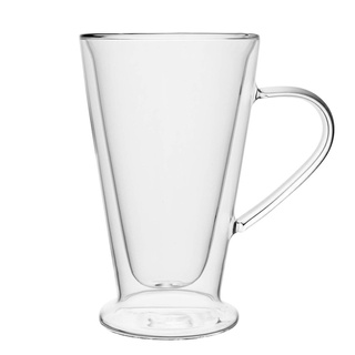 Szklanki termiczne z uchem stożek double wall Florina Malachit 2 sztuki 400 ml