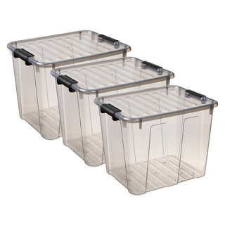 Zestaw 3 pojemników 40l szary