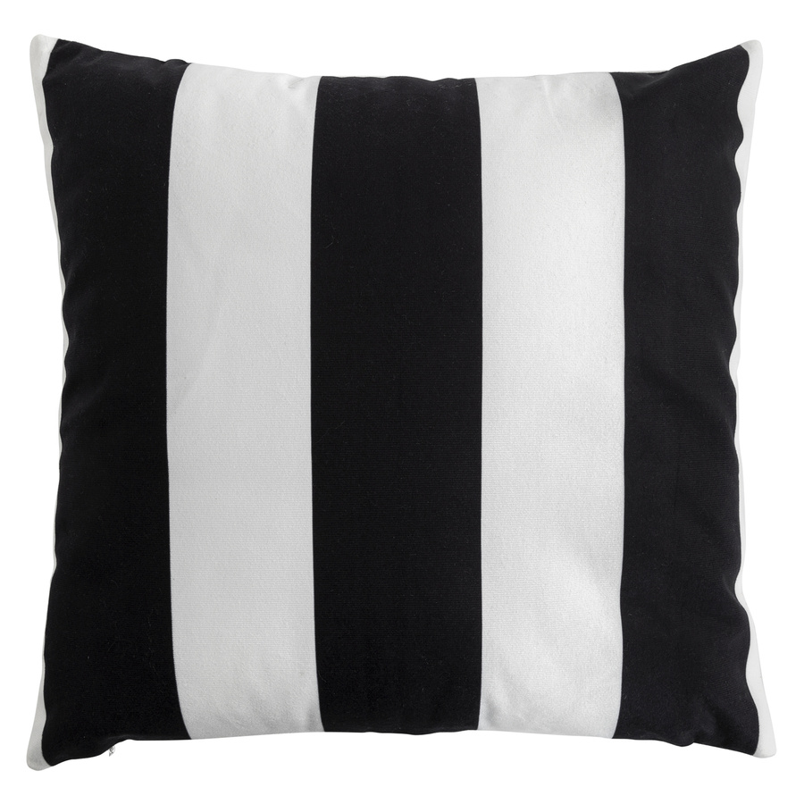 Poszewka na poduszkę w paski Miss Lucy Stripes 40x40 cm biało-czarna