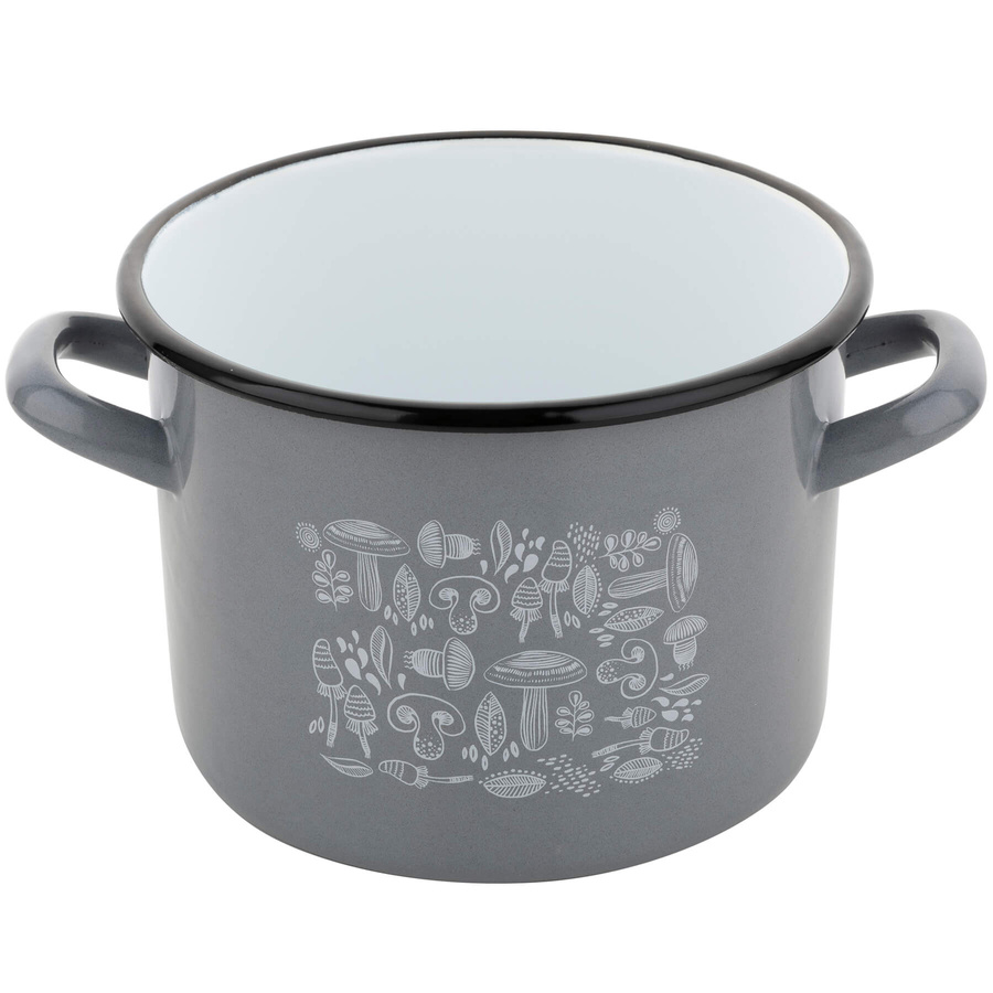 Garnek emaliowany prosty Emalia Polska Pleszew Porcini 20 cm 4,7l