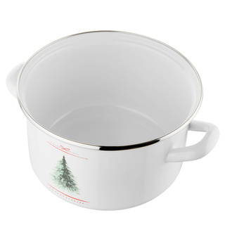 Garnek emaliowany świąteczny Emalia Polska Pleszew Noella 20 cm 4,1 l