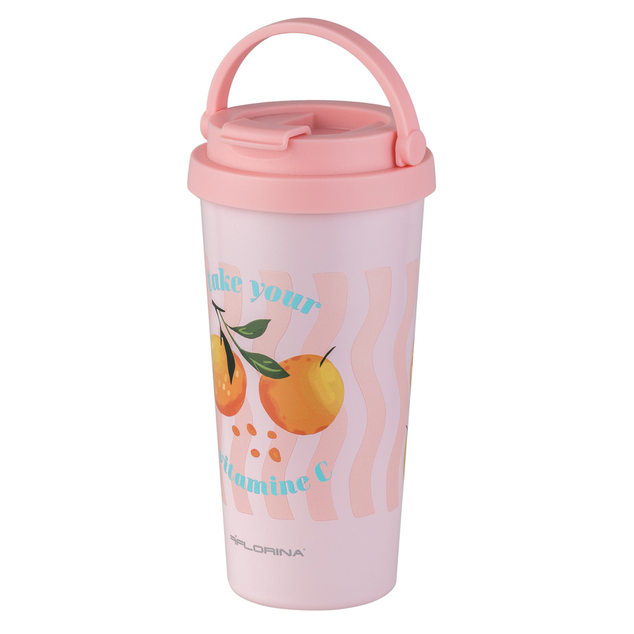 Kubek termiczny nierdzewny Florina Orange Happy 500 ml