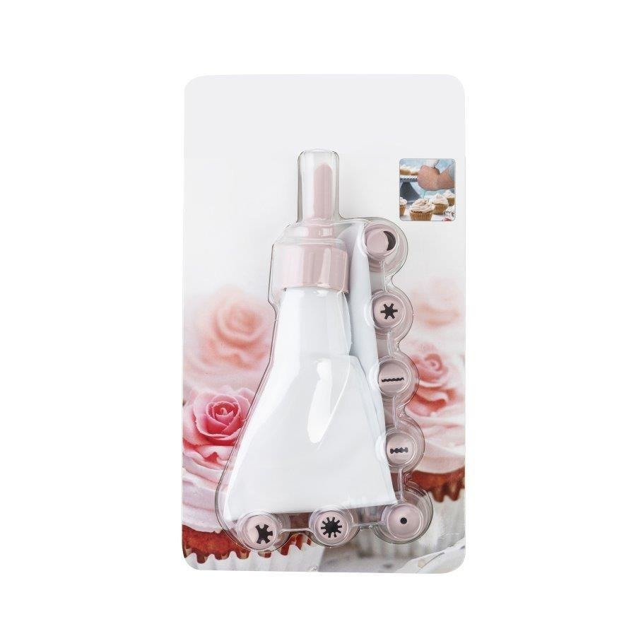 Dekorator do ciast Praktyczna rękaw 8 końcówek różowy