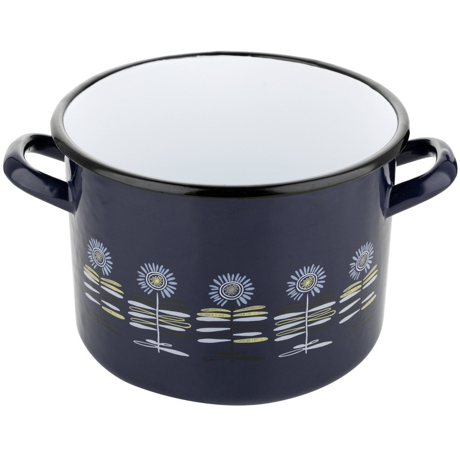 Komplet garnków emaliowanych prostych Emalia Polska Pleszew Polino 5 sztuk