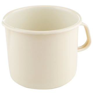 Kubek emaliowany Emalia Polska Pleszew Forte wylewka kremowy 12 cm 1l