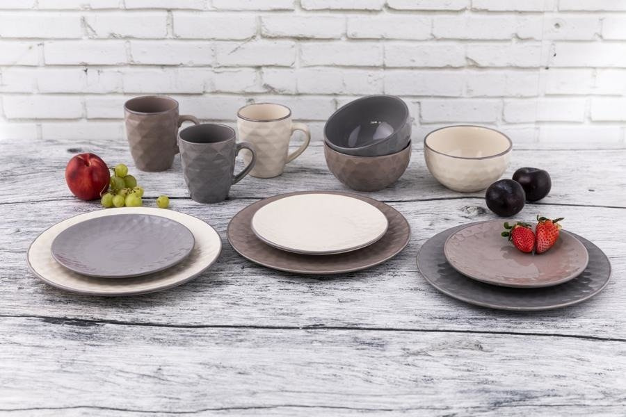 Talerz Florina Diamond deserowy 19,5 cm ciemnoszary