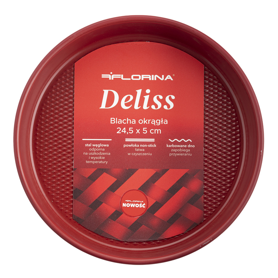 Blacha okrągła do pieczenia Florina Deliss 24,5x5 cm