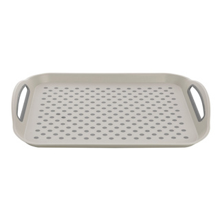 Taca antypoślizgowa Praktyczna 41 x 29 cm prostokątna szara