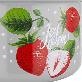 Garnek emaliowany Emalia Polska Pleszew Dżem 16 cm 2,1 l