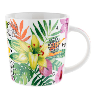 Kubek porcelanowy New Bone China Florina Hawaje 400 ml mix dekoracji