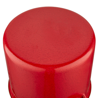 Garnek emaliowany Emalia Polska Pleszew gładki czerwony 15 l