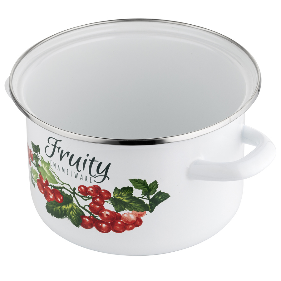 Garnek emaliowany Emalia Polska Pleszew Kalina 18 cm 2,65 l